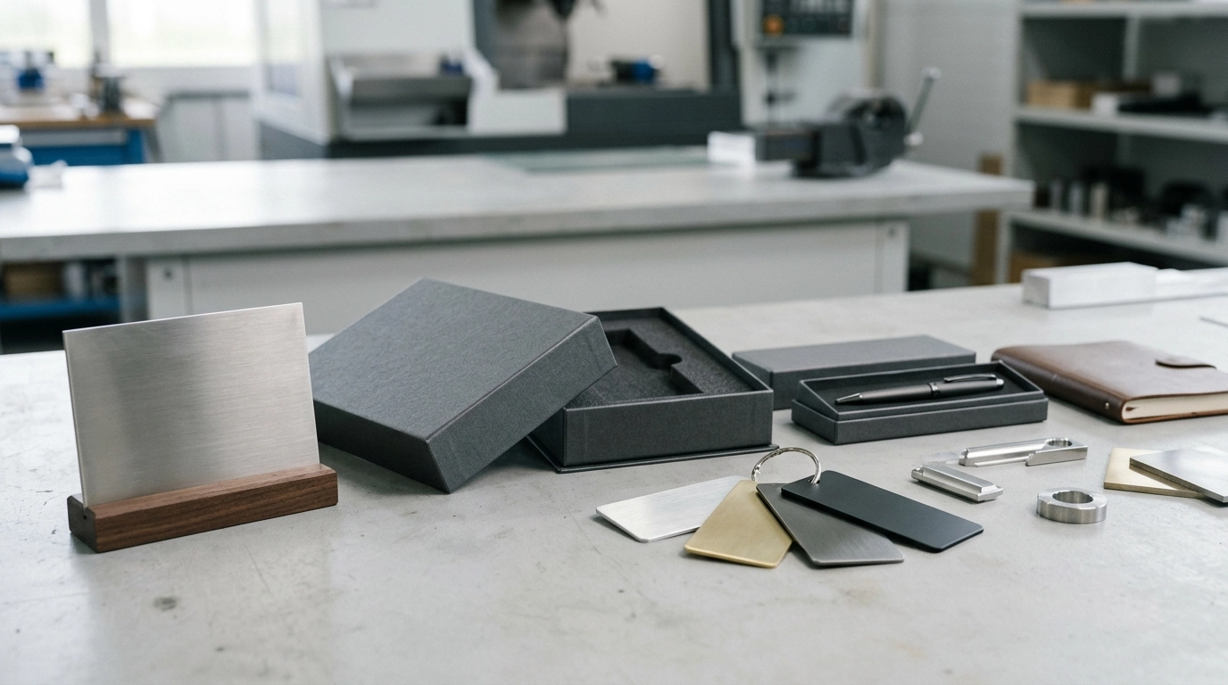 3D printed corporate gifts and awards with logo base and metallic finish