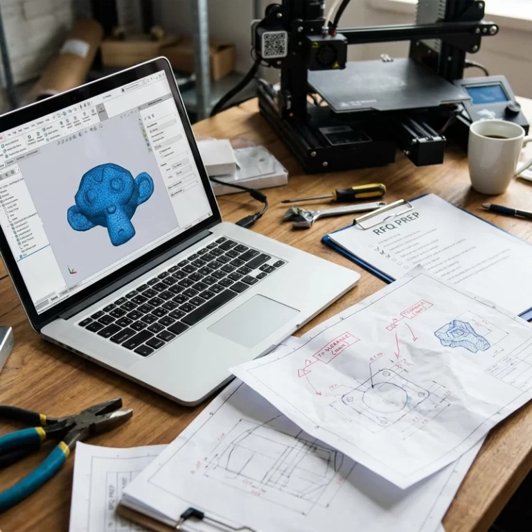 3D printing file preparation with STL STEP drawing tolerance and RFQ checklist