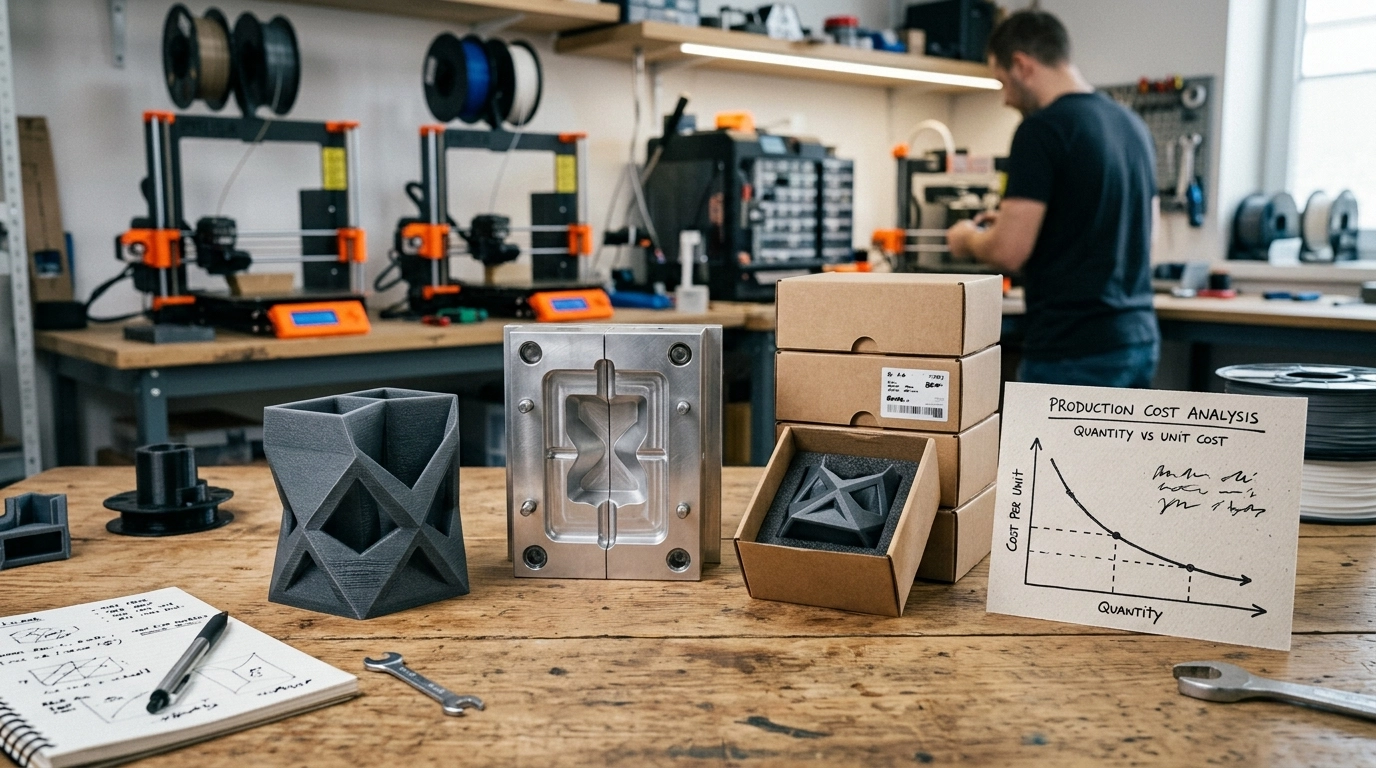 3D printing vs injection molding for small batch custom gifts