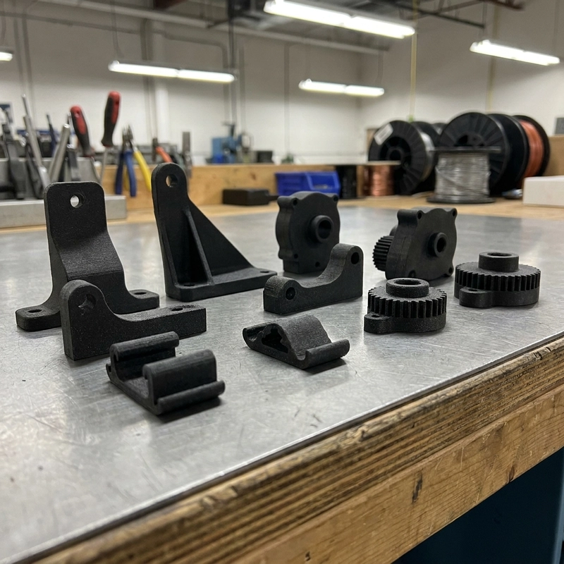 PA12 nylon 3D printing parts made by SLS and MJF for functional prototypes