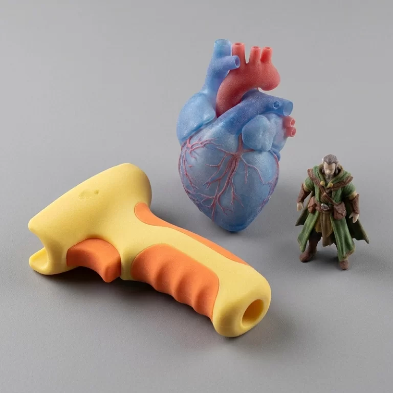 PAC full-color nylon 3D printing samples with native color and functional nylon texture