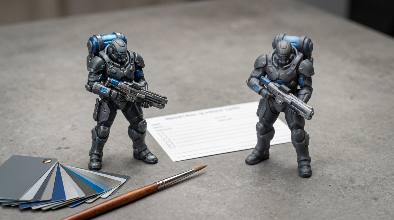 painted resin vs full-color 3D printing cost detail and finish comparison
