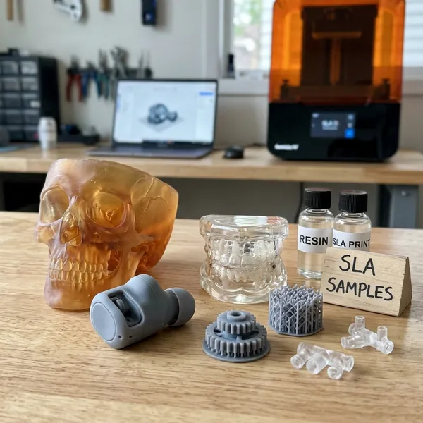 SLA Stereolithography 3D Print Smooth Resin Prototype High Detail