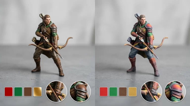 SLA vs WJP full-color 3D printing comparison for custom figurines