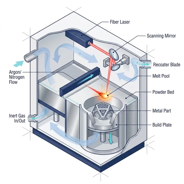 SLM vs binder jetting metal 3D printing process comparison for stainless steel parts