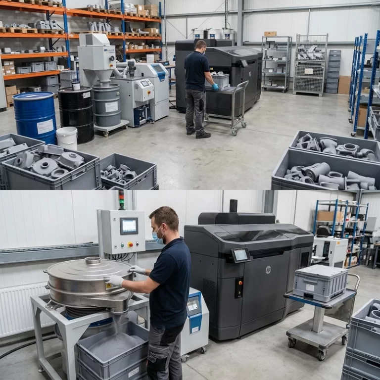SLS and MJF nylon 3D printing powder refresh and batch quality workflow