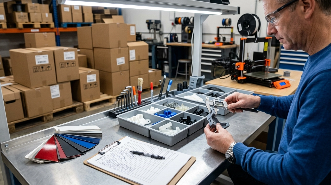 small-batch 3D printing quality control with inspection checklist before shipping