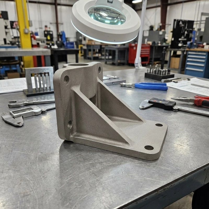 TC4 titanium SLM 3D printing Ti6Al4V bracket after support removal