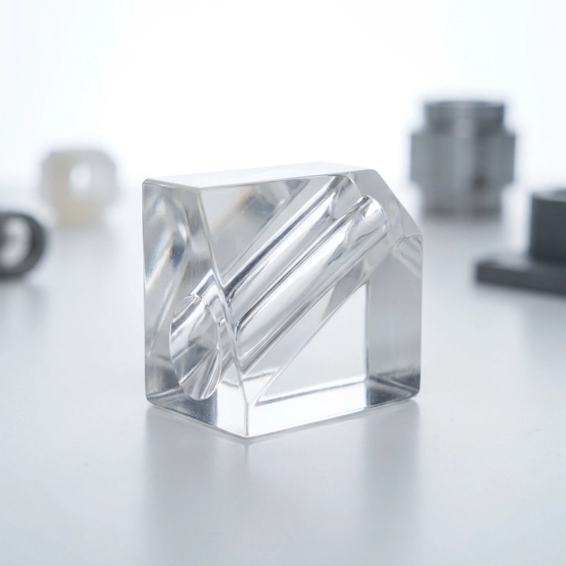 Transparent SLA resin 3D printed prototype after polishing and post-curing