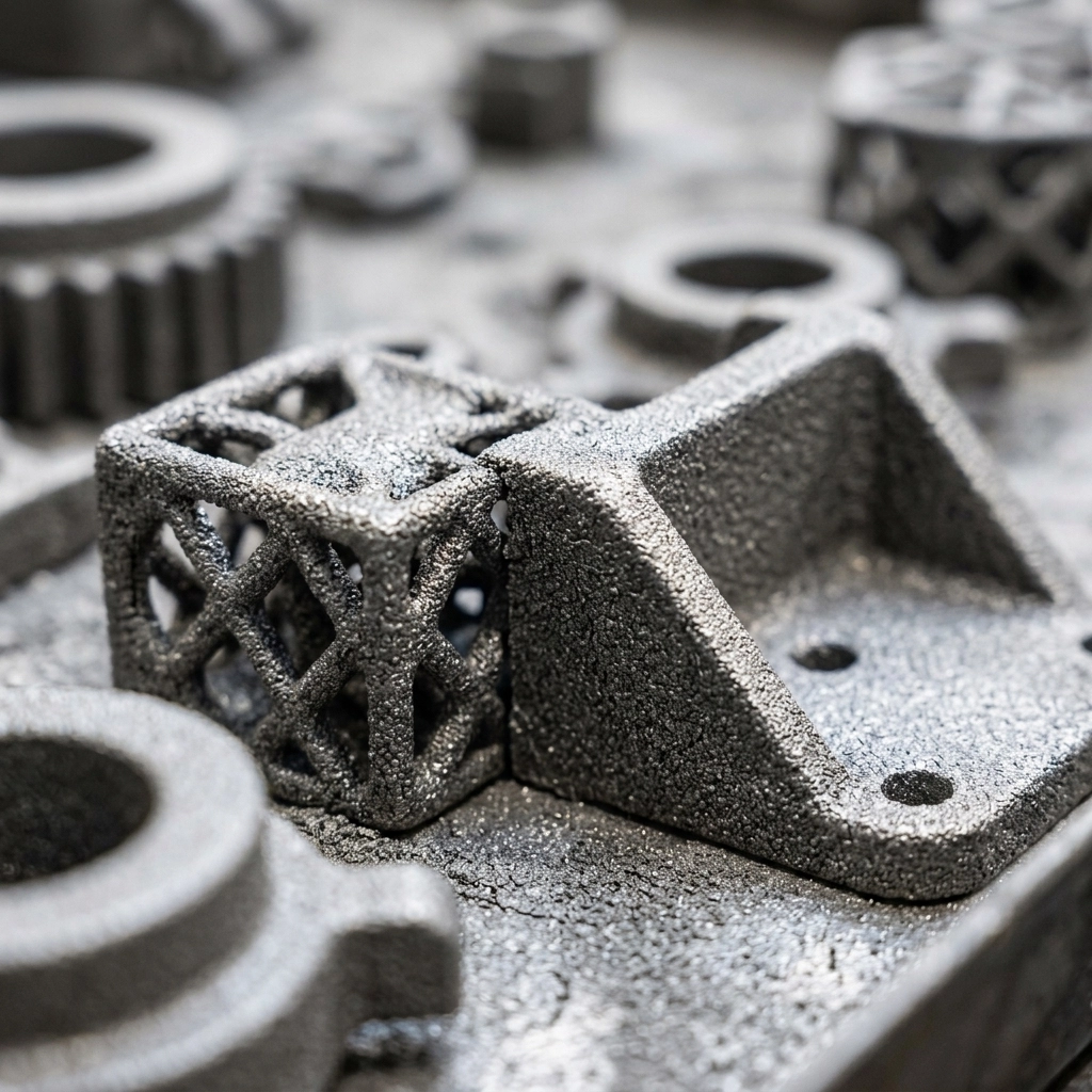 Binder Jetting Metal 3D Printing Service sintered metal parts - detail closeup