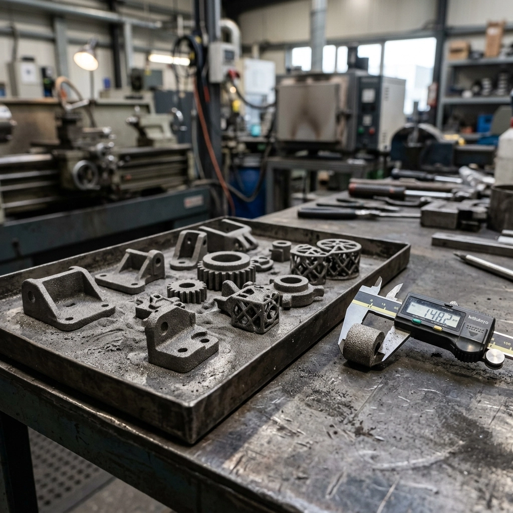 Binder Jetting Metal 3D Printing Service sintered metal parts - process sample
