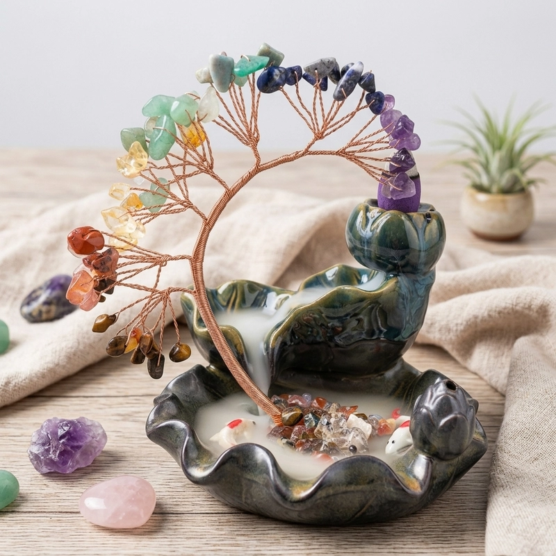 Crystal Tree Incense Burner - crystal incense holder