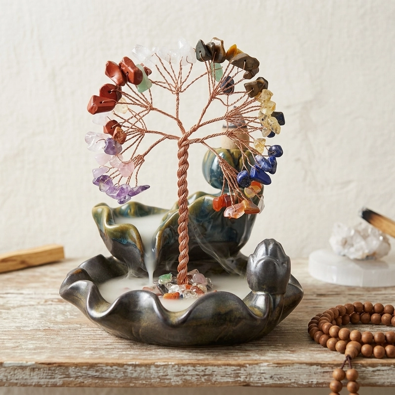 Crystal Tree Incense Burner - crystal tree censer