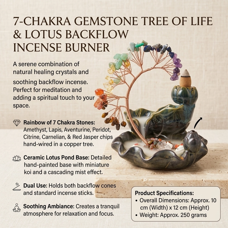 Crystal Tree Incense Burner - decorative censer