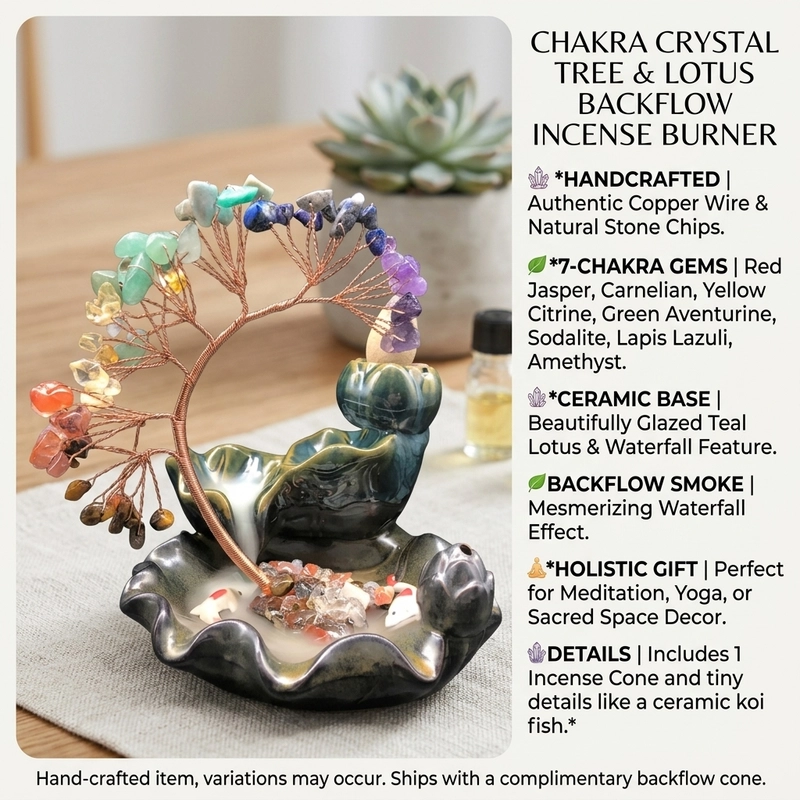 Crystal Tree Incense Burner - home decor ornament