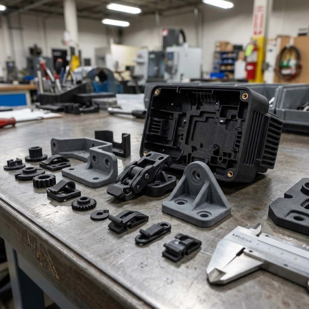 MJF Nylon 3D Printing Service functional PA12 parts - process sample