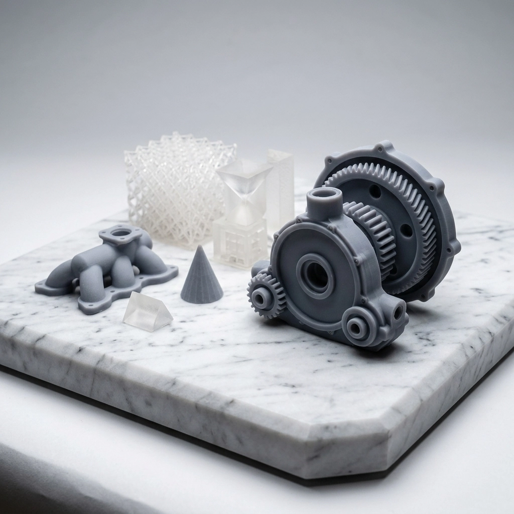 SLA Resin 3D Printing Service smooth resin prototype parts - side view