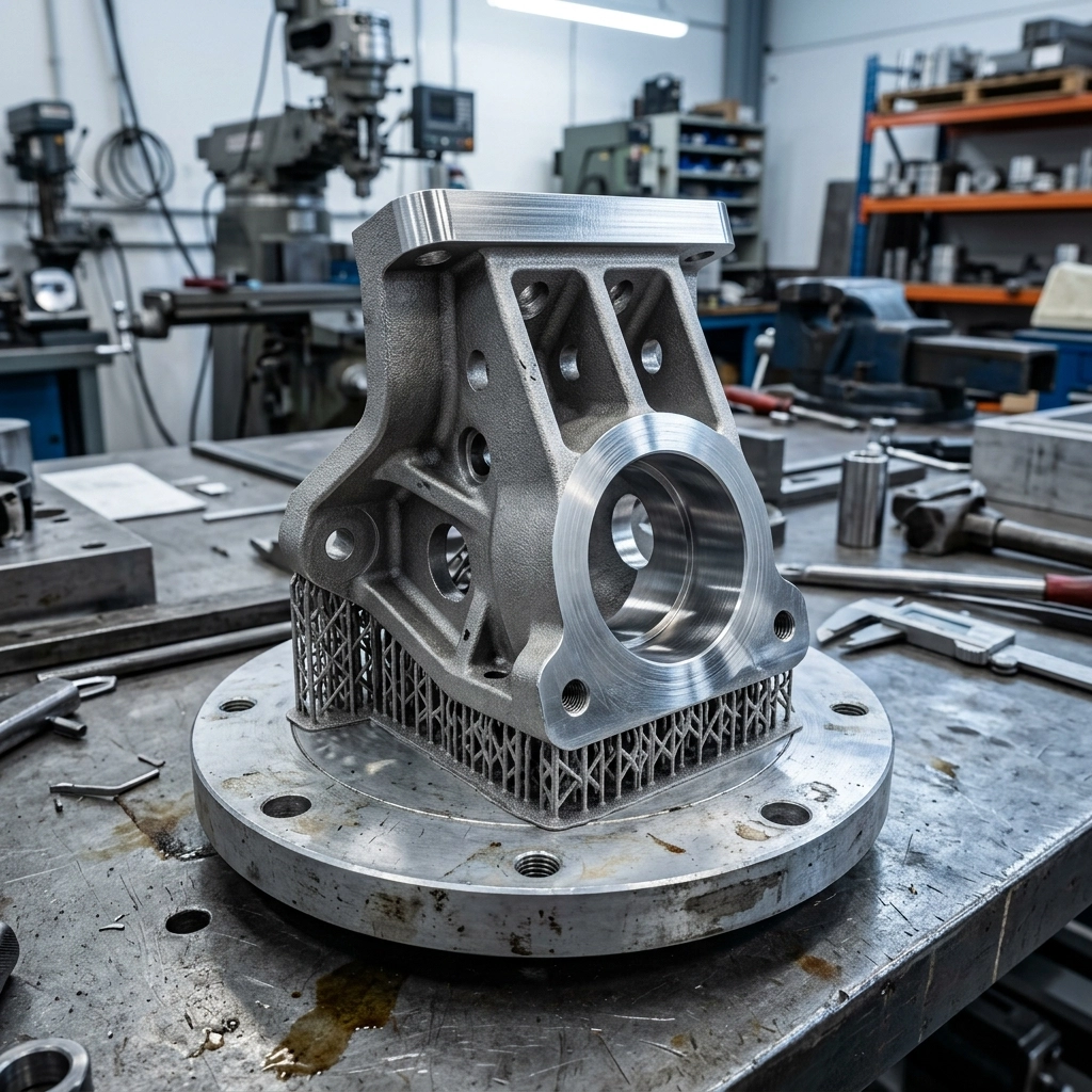 SLM Metal 3D Printing Service metal prototype bracket - process sample 2
