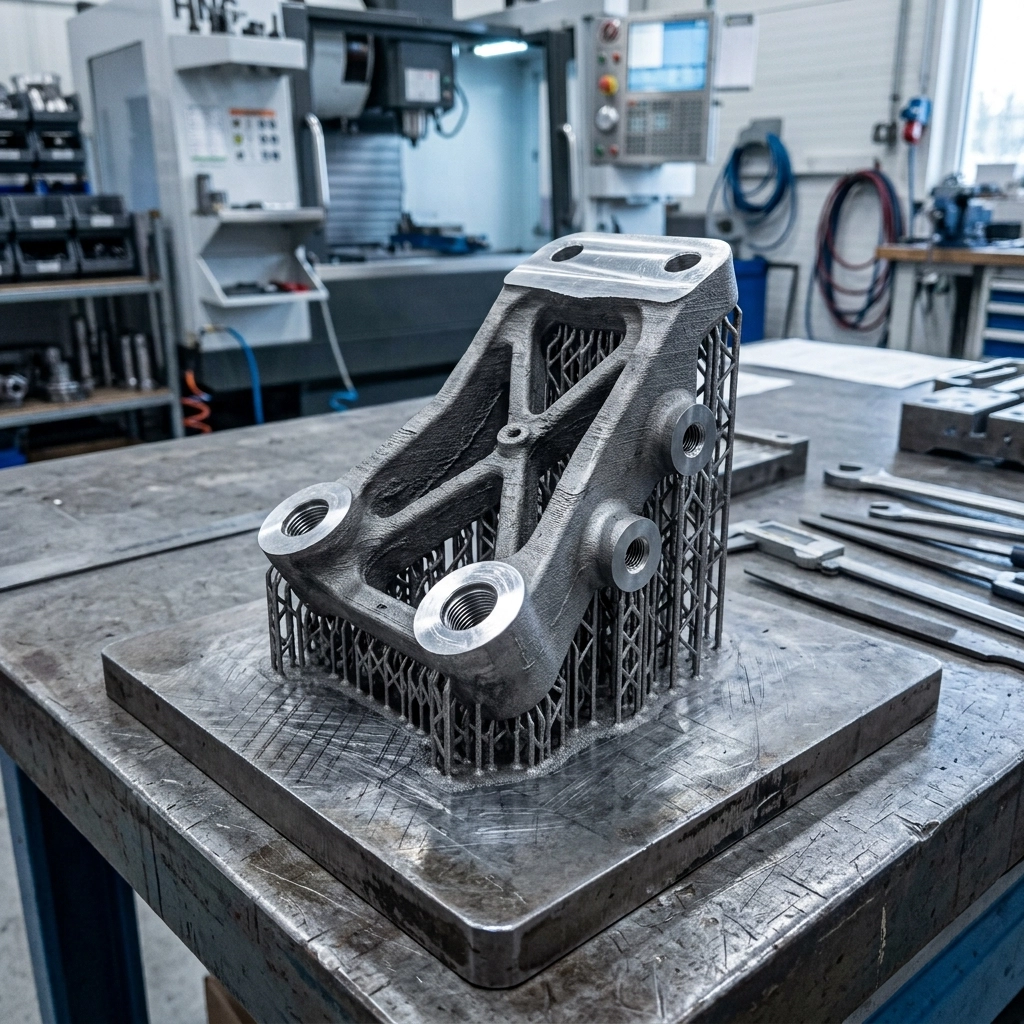 SLM Metal 3D Printing Service metal prototype bracket - process sample 4