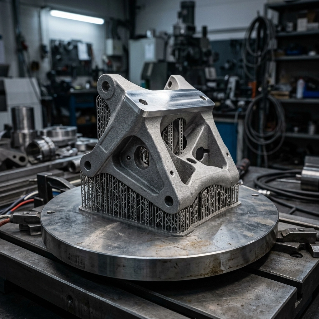 SLM Metal 3D Printing Service metal prototype bracket - process sample