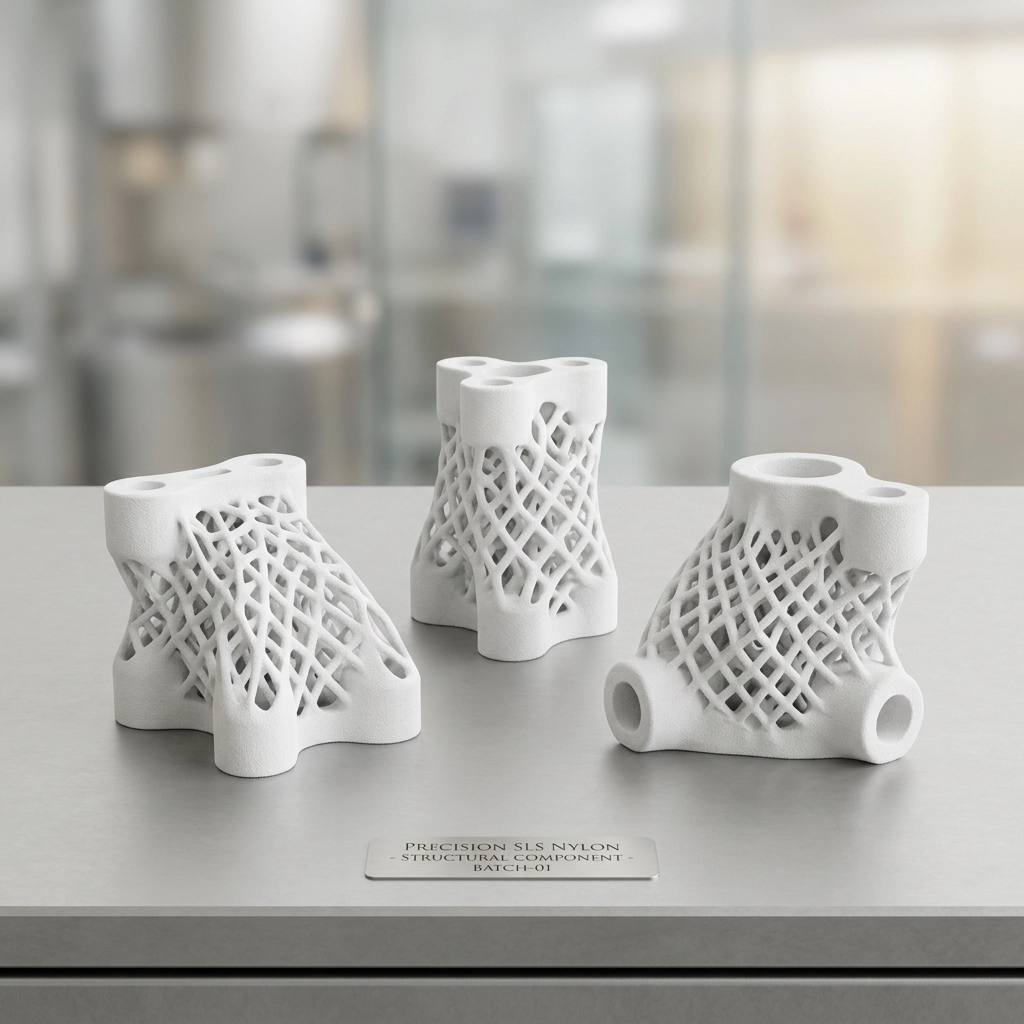 SLS Nylon 3D Printing Service support-free nylon parts - render sample