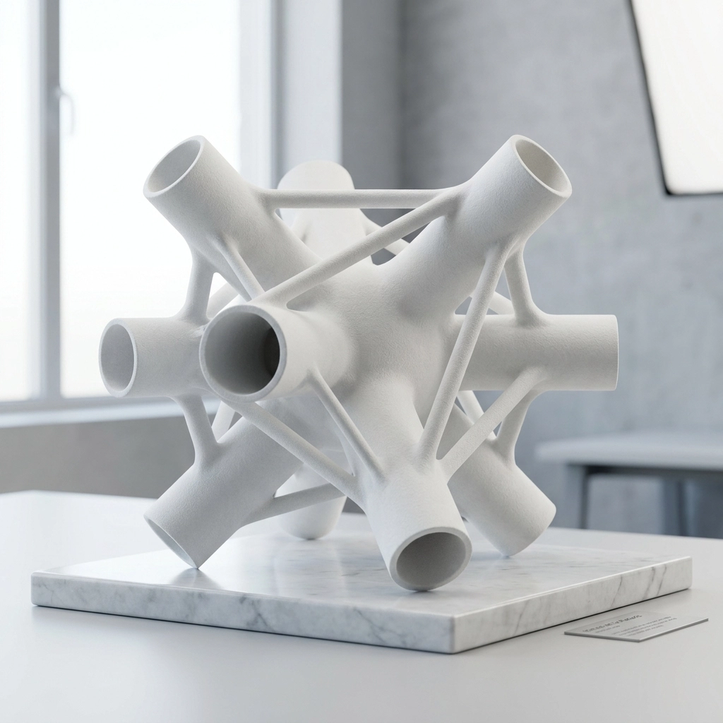 SLS Nylon 3D Printing Service support-free nylon parts - side view